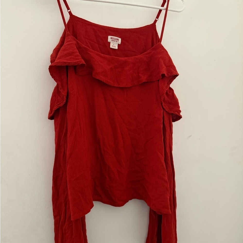 Mossimo Supply Co. Red Camisole with Ruffle Detail - Picture 6 of 6